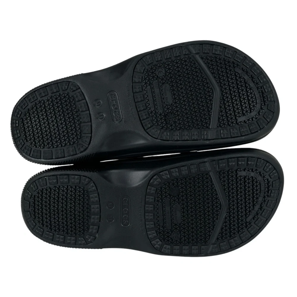 Crocs | Men 11 | Black On The Clock‎ Slip Resistant Work Slip-On Clog Shoes